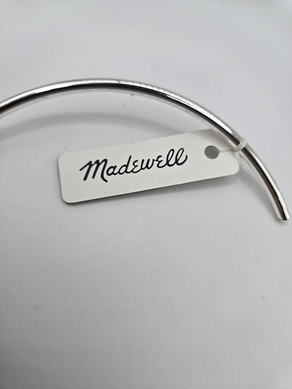 Madewell Silver Torque Wire Choker Necklace 16" Chunky Grunge Y2k NWT - Picture 6 of 7